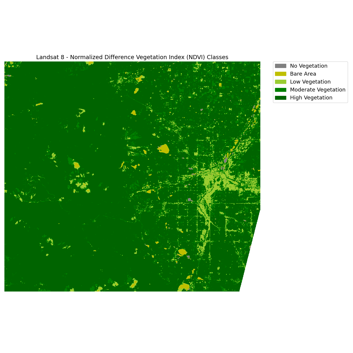 Landsat 8 - Normalized Difference Vegetation Index (NDVI) Classes