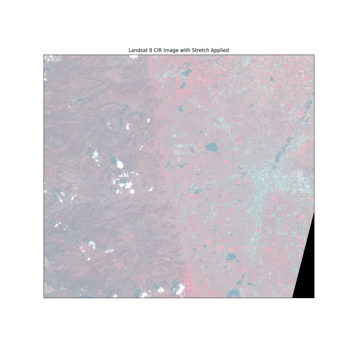 Landsat 8 CIR Image with Stretch Applied